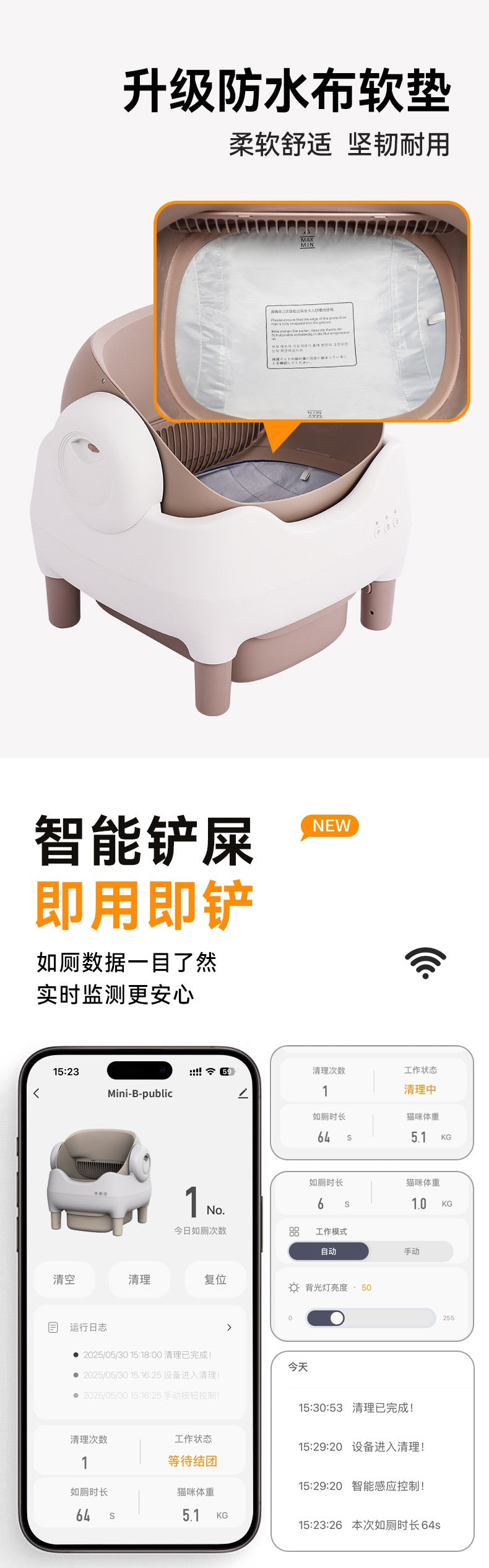 Intelligent cat litter box fully automatic
