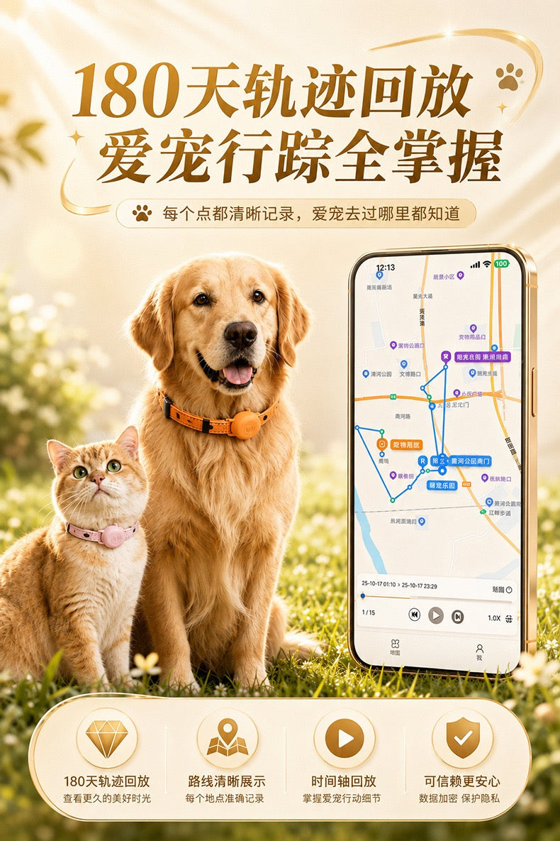 Pet locator dog cat GPS collar tracking