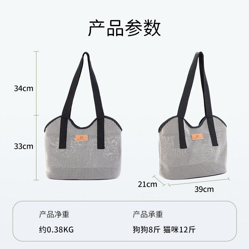 Portable high-end pet dog single shoulder backpack for outdoor use