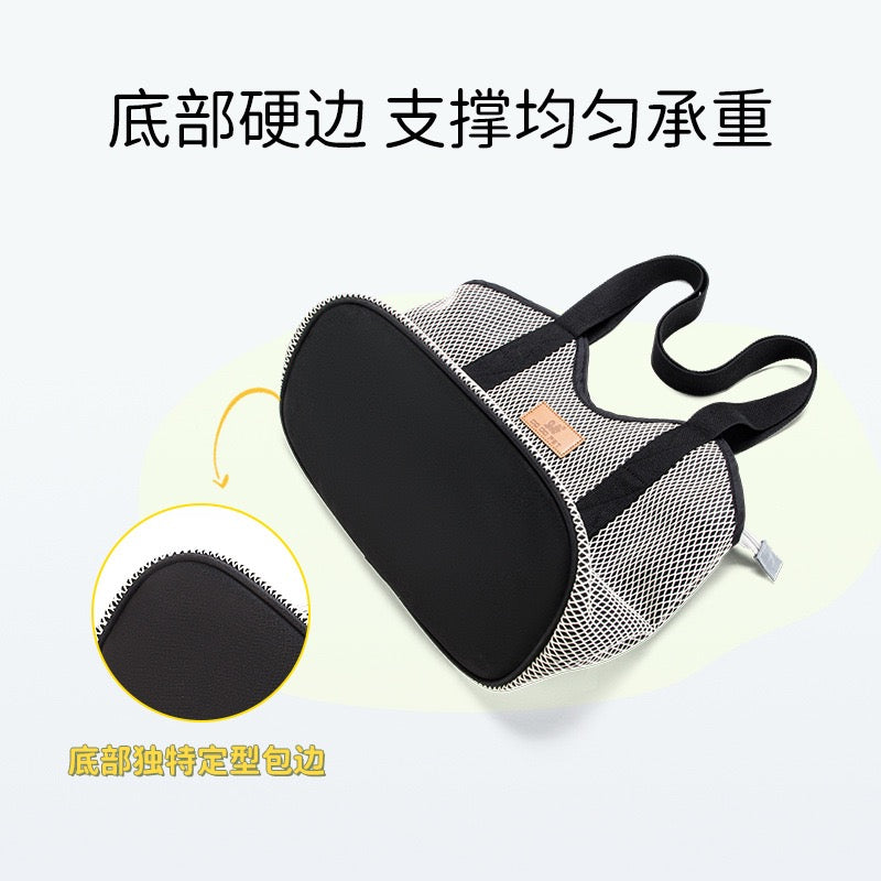 Portable high-end pet dog single shoulder backpack for outdoor use