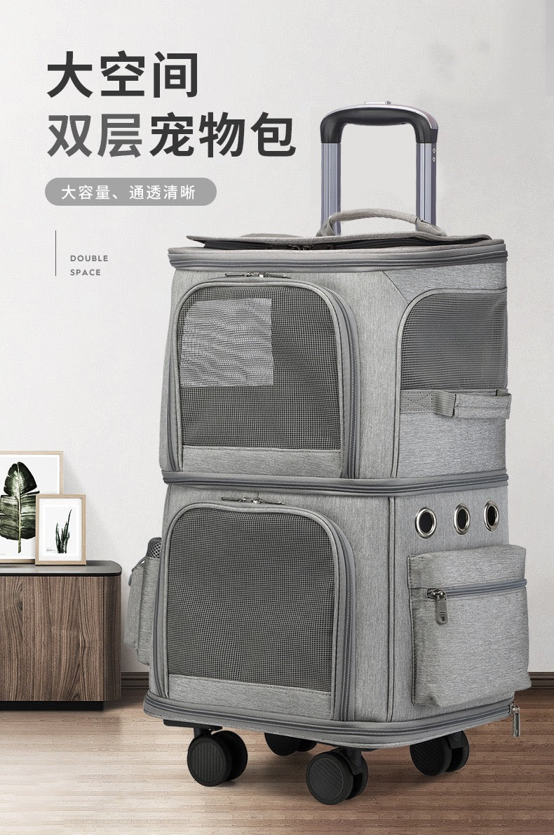 Pet Double layer Trolley Bag