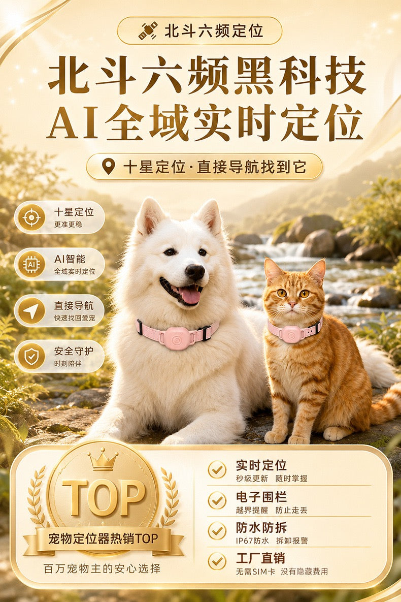 Pet locator dog cat GPS collar tracking
