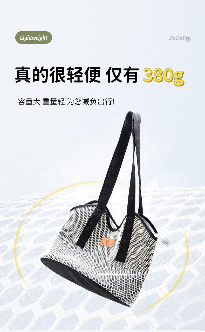 Portable high-end pet dog single shoulder backpack for outdoor use