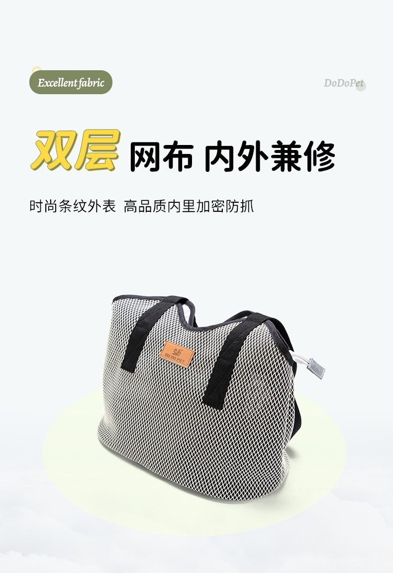 Portable high-end pet dog single shoulder backpack for outdoor use