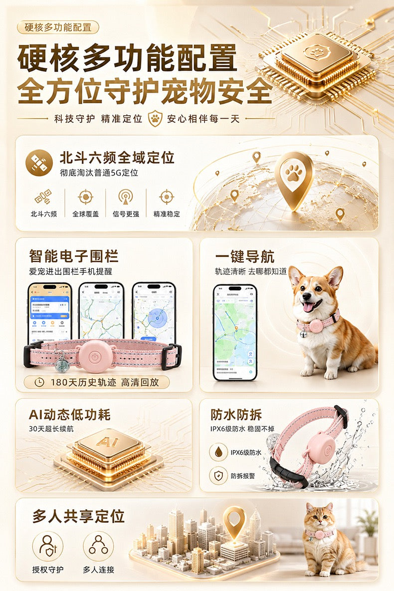 Pet locator dog cat GPS collar tracking