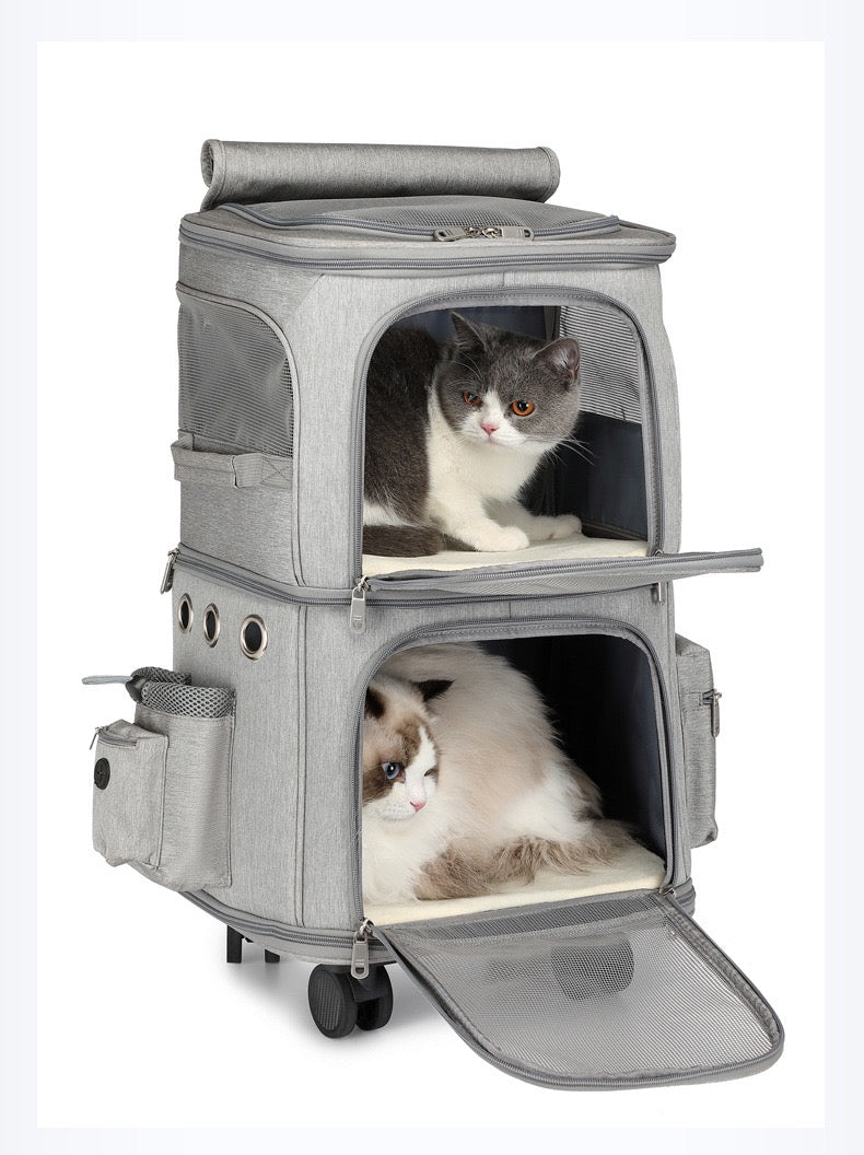 Pet Double layer Trolley Bag