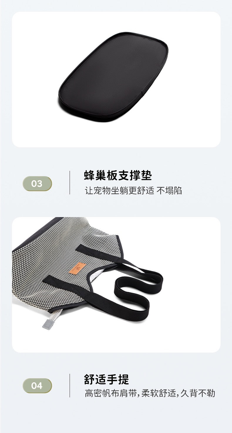 Portable high-end pet dog single shoulder backpack for outdoor use